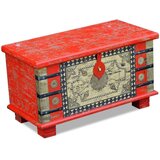 vidaXL Skrinja za Shranjevanje Rdeča Les Manga 80x40x45 cm | Shoptok.si