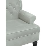  Klupa s naslonom svijetlosiva 119,5x64,5x75 cm baršun | shoptok.hr