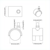 Kotači 12 pcs Crna 40 1 x 40 1 x 37 8 mm PP i čelik | shoptok.hr