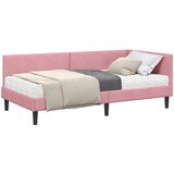  Kutni krevetni okvir s madracem 2 kom. Ružičasta 100 x 200 cm | Shoptok.si