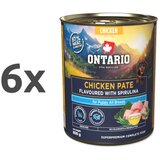 Ontario Dog Puppy konzerva, pašteta - piščanec in spirulina 6 x 800 g Cene