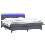  Krevet s oprugama i madracem LED tamnosivi 180x210 cm baršunasti | shoptok.hr
