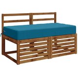  Jastuk za sjedalo SOEST 100% poliester Svjetloplava - Svjetloplava 120 x 80 x 15 cm Poliester | shoptok.hr