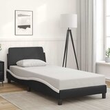  Okvir za krevet Dover crno-bijeli 80x200 cm umjetna koža | shoptok.hr