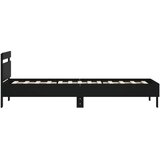  Okvir kreveta s uzglavljem crni 90 x 200 cm konstruirano drvo | Eponuda.ba