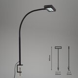 BRILO LED fleksibilna stona lampa sa stezaljkom TRASNA LED/7,5W/230V crna | Eponuda.com