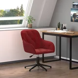  Okretna uredska stolica crvena boja vina baršunasta
