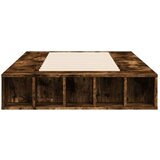 vidaXL Posteljni okvir dimljeni hrast 90x200 cm inženirski les | Shoptok.si