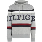 Tommy Hilfiger Majica siva / temno rdeča / bela