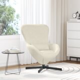vidaXL Zajčja Udobna Stolica Krem Samet | Shoptok.si