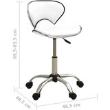  Pisarniški stol belo umetno usnje, (20669306) | Shoptok.si