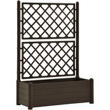 Maison Chic Vrtno cvetlično korito - Cvetlični Lonec z oporno mrežo 100x43x142 cm PP mocha, (21789836) | Shoptok.si