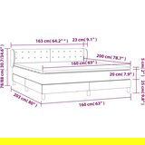  Krevet s oprugama i madracem crni 160x200 cm od tkanine | shoptok.hr