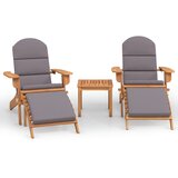  3-dijelna vrtna garnitura Adirondack masivno bagremovo drvo | shoptok.hr