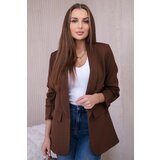 Kesi Włoski Włoski Elegant jacket with lapels chocolate Cijene