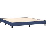 vidaXL Box spring postelja z vzmetnico modra 160x200 cm blago | Shoptok.si