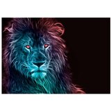  Samoljepljiva foto tapeta - Abstract lion - rainbow 245x175 | shoptok.hr