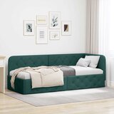 Kutni okvir kreveta Tamnozelena 80 x 200 cm tkanina | shoptok.hr