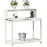  Stol za sadnju s policama bijeli 108x50x109,5 cm od borovine | shoptok.hr