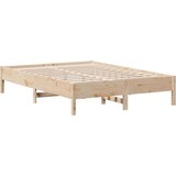 vidaXL Krevet s regalom za knjige bez madraca 140x190 cm od borovine | shoptok.hr