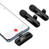 hoco. Bežični mikrofon L20A USB-C / Lightning 2 komada crni | shoptok.hr