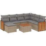  8-dijelni set vrtnih sofa od poliratana s jastucima bež | shoptok.hr
