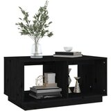  Klubska mizica črna 80×50×40 cm trdna borovina, (20712497) | Shoptok.si