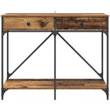  Konzolna stolica s ladicama Staro drvo 100 x 39 x 78,5 cm | shoptok.hr