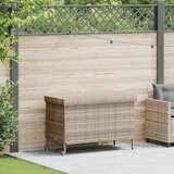  Vrtna kutija za pohranu s kotačima siva 110x55x73 cm poliratana | shoptok.hr