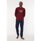 Trendyol claret red men regular fit printed pajamas set | ePonuda.com