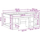  Krevet za djecu s ladicama Dimljeni hrast 75 x 190 cm | shoptok.hr