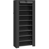 Songmics 10-nadstropno stojalo iz blaga, organizator za čevlje, velika prostornina, enostavna montaža, odporen proti prahu, 58 x 28 x 160 cm, črna RXJ10H, (21389236) | Shoptok.si