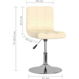 vidaXL Vrtljiv jedilni stol krem blago, (20940039) | Shoptok.si