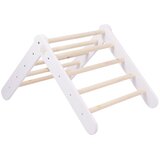 MeowBaby Bijeli trokut za berbu od borovine 60x60x60 cm Montessori - | shoptok.hr