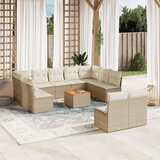 Maison Chic Seti vrtnega pohištva - Vrtna garnitura - Vrtni pohištvo set 12-delna z blazinami bež poli ratan, (21817591) | Shoptok.si