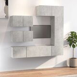 The Living Store Komplet TV omaric 6-delni betonsko siv inženirski les - Komplet TV Omaric, (21624835) | Shoptok.si
