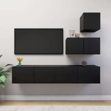 4-dijelni set TV ormarića crni od iverice Cijene