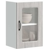 Maison Chic Kuhinjska stenska omarica - Kuhinjska omarica s steklenimi vrati Kalmar siva iu282, (22063939) | Shoptok.si
