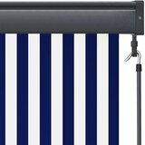Rolo zavjesa Plava i bijela 180 x 250 cm Tkanina i aluminij | shoptok.hr