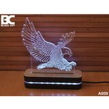 Black Cut 3D lampa orao ljubičasti