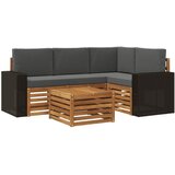  Set vanjskih sofa 5 kom. Prirodna i antracit Poliester | shoptok.hr