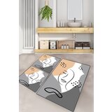  Smiling face multicolor bathmat set (3 pieces) | ePonuda.com