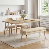  Klupa s dvostrukim slojem Krem 110 x 40 x 47 cm Tkanina | Eponuda.com