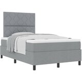 Krevet s opruga kutije Svijetlo siva 120 x 200 cm tkanina | Eponuda.com