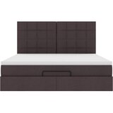  Okvir kreveta s madracima tamnosmeđi 200x200cm tkanine | shoptok.hr