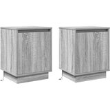  Noćni ormar 2 pcs Siva 39 x 34,5 x 50 cm Konstruirano drvo | shoptok.hr