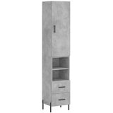  Visoka komoda siva betona 34,5x34x180 cm od konstruiranog drva | shoptok.hr