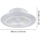 Eglo 35145 - LED prigušiva plafonski ventilator MALINSKA 3xLED/12,6W/230V prečnik 55 cm bela + daljinski upravljač | Eponuda.com