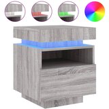  The Living Store Nočna omarica z LED lučkami siva sonoma 40x39x48,5 cm - Nočna Omarica, (21442880) | Shoptok.si
