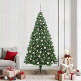 vidaXL Umjetno božićno drvce Zelena 210 cm PVC i Čelik i Plastika | shoptok.hr